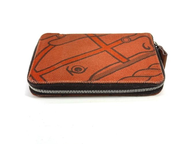 Billetera compacta PM Steeple de cuero Hermès Horse Naranja - vista 7