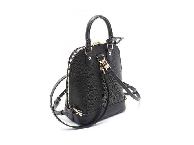 Zaino Alma Louis Vuitton in Epi Noir Nero - vista 3