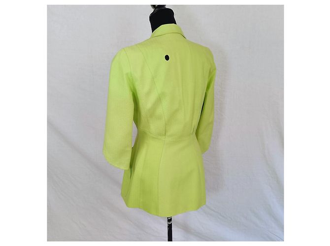 Thierry Mugler Hellgrüner Mugler-Blazer aus den 80ern - Ansicht 2