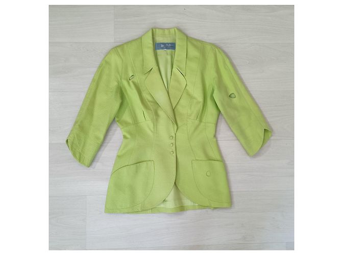 Thierry Mugler Hellgrüner Mugler-Blazer aus den 80ern - Ansicht 4