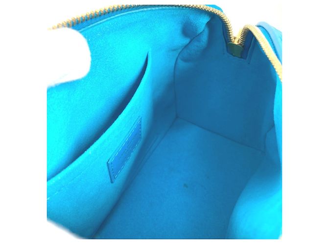 Borsa Louis Vuitton Monogram Nanogram Speedy Bandoulière Blu - vista 11