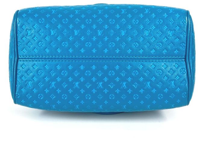 Borsa Louis Vuitton Monogram Nanogram Speedy Bandoulière Blu - vista 6