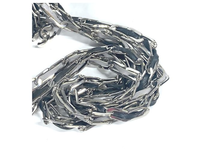 Borsa a spalla W-Chain Mademoiselle di Chanel Nero - vista 12