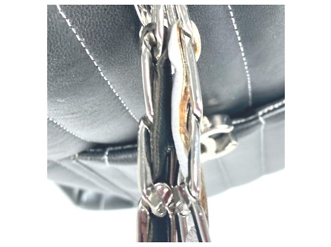 Borsa a spalla W-Chain Mademoiselle di Chanel Nero - vista 17