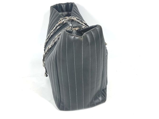 Borsa a spalla W-Chain Mademoiselle di Chanel Nero - vista 5