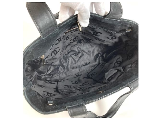 Borsa a Spalla Chanel Matelassé CC Coco Mark Turnlock Nero - vista 11