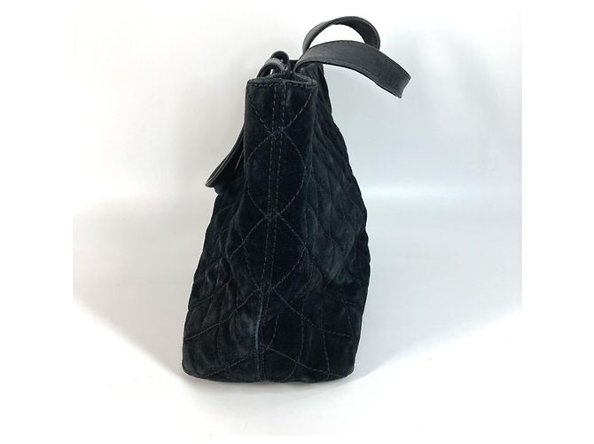 Borsa a Spalla Chanel Matelassé CC Coco Mark Turnlock Nero - vista 2