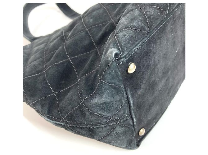 Borsa a Spalla Chanel Matelassé CC Coco Mark Turnlock Nero - vista 7