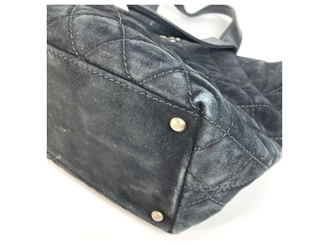 Borsa a Spalla Chanel Matelassé CC Coco Mark Turnlock Nero - vista 8
