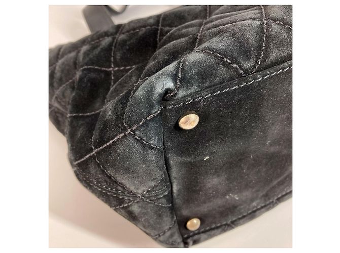 Borsa a Spalla Chanel Matelassé CC Coco Mark Turnlock Nero - vista 9