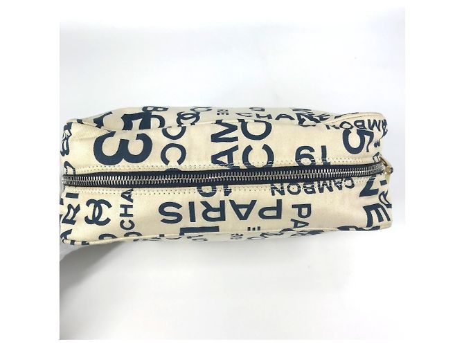 Borsa Clutch Chanel Bi-C Line Bianco Blu navy - vista 10