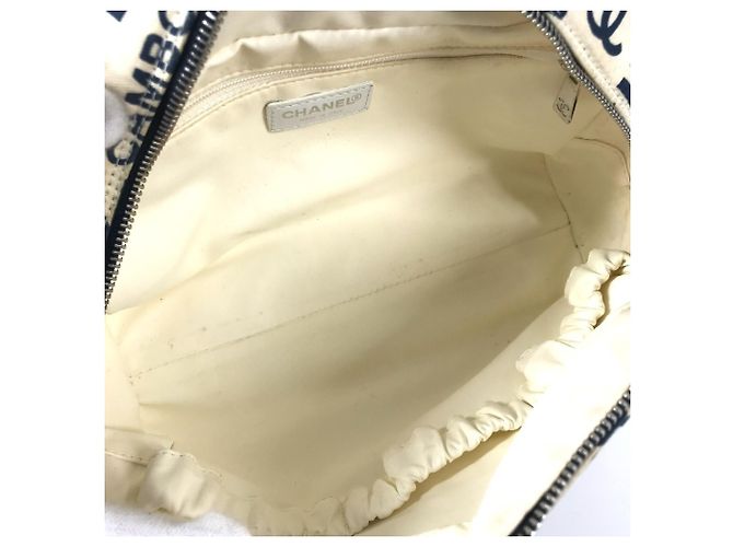 Borsa Clutch Chanel Bi-C Line Bianco Blu navy - vista 13