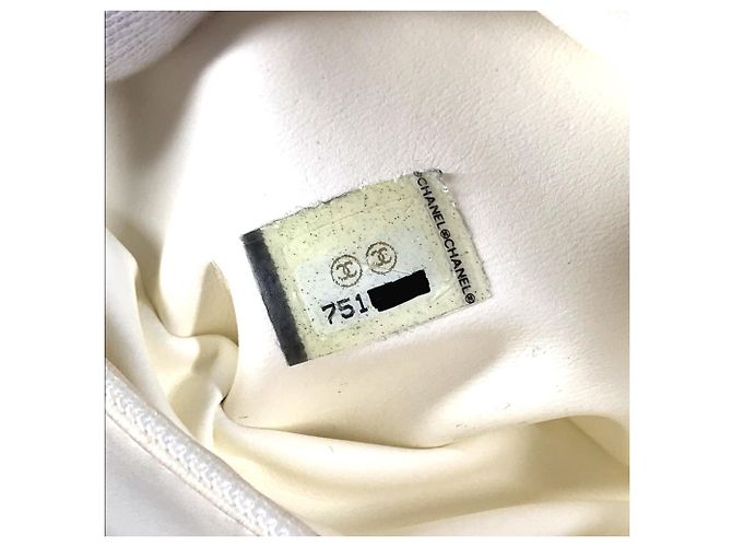Borsa Clutch Chanel Bi-C Line Bianco Blu navy - vista 15