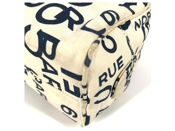 Borsa Clutch Chanel Bi-C Line Bianco Blu navy - vista 7