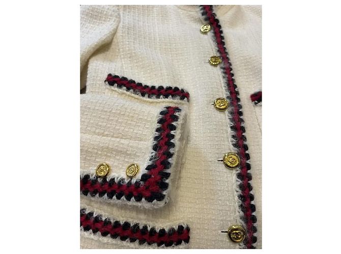 Chanel Tweedjacke Paris Shanghai Weiß - Ansicht 6