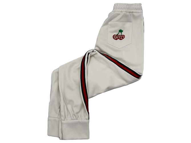 Gucci Conjunto de moletom de poliéster e algodão off-white com logo de cereja Fora de branco - vista 15