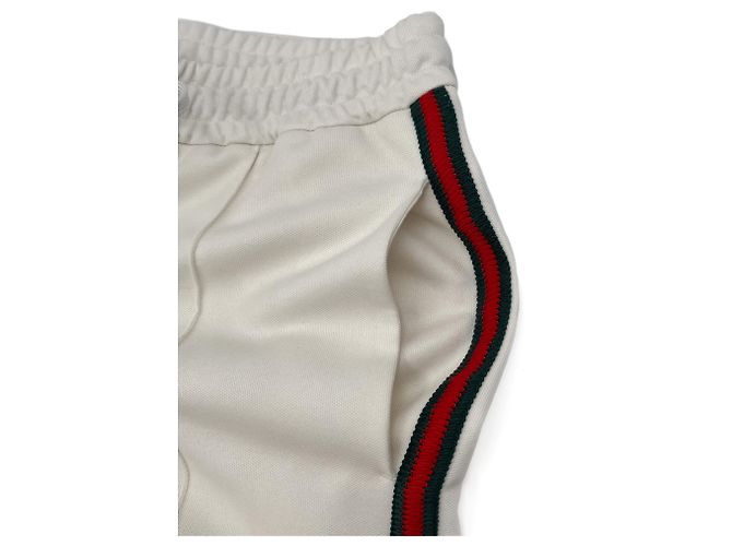 Gucci Conjunto de moletom de poliéster e algodão off-white com logo de cereja Fora de branco - vista 17