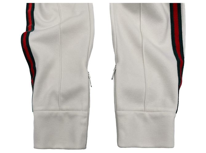 Gucci Conjunto de moletom de poliéster e algodão off-white com logo de cereja Fora de branco - vista 18
