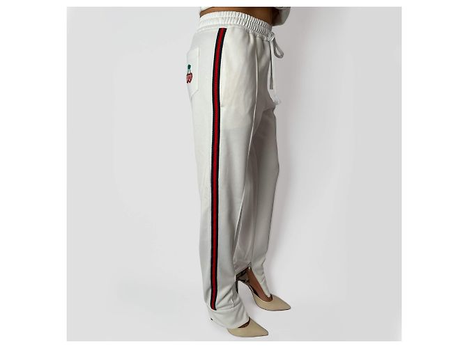 Gucci Conjunto de moletom de poliéster e algodão off-white com logo de cereja Fora de branco - vista 6