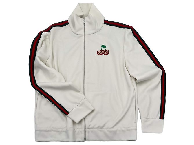 Gucci Conjunto de moletom de poliéster e algodão off-white com logo de cereja Fora de branco - vista 7