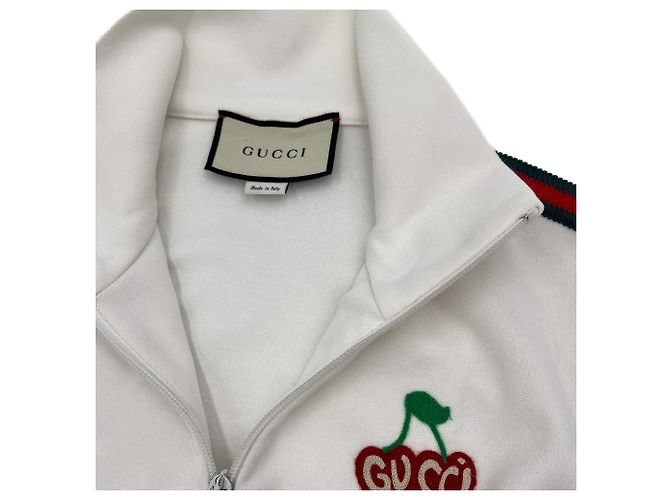 Gucci Conjunto de moletom de poliéster e algodão off-white com logo de cereja Fora de branco - vista 9