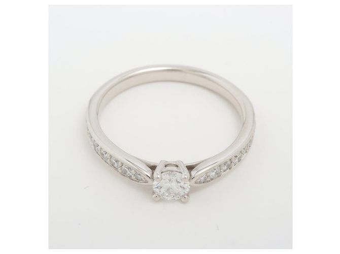 Tiffany & Co Anillo de platino medio círculo brillante redondo Harmony de 15,7 mm de diámetro. - vista 3