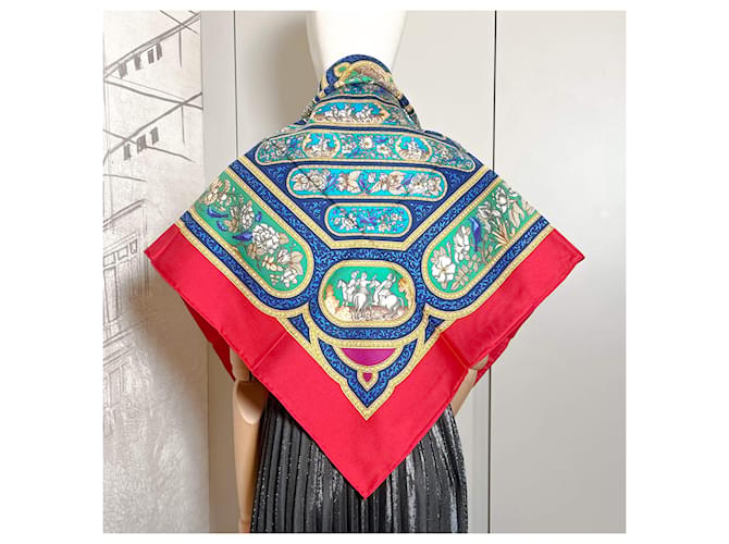 Hermès Foulard 90 Sete Qalamdan Karamdan Multicolore - vista 3
