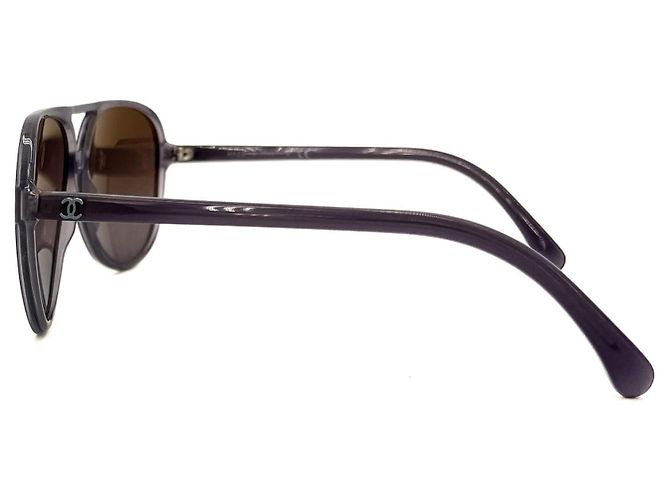 Chanel Pilot-Acetat-Sonnenbrille lila - Ansicht 10