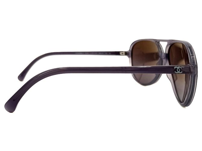 Chanel Pilot-Acetat-Sonnenbrille lila - Ansicht 4