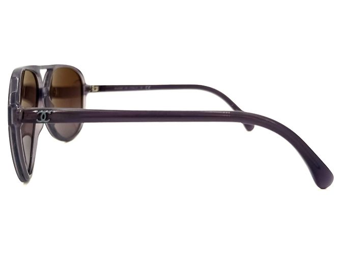 Chanel Pilot-Acetat-Sonnenbrille lila - Ansicht 6