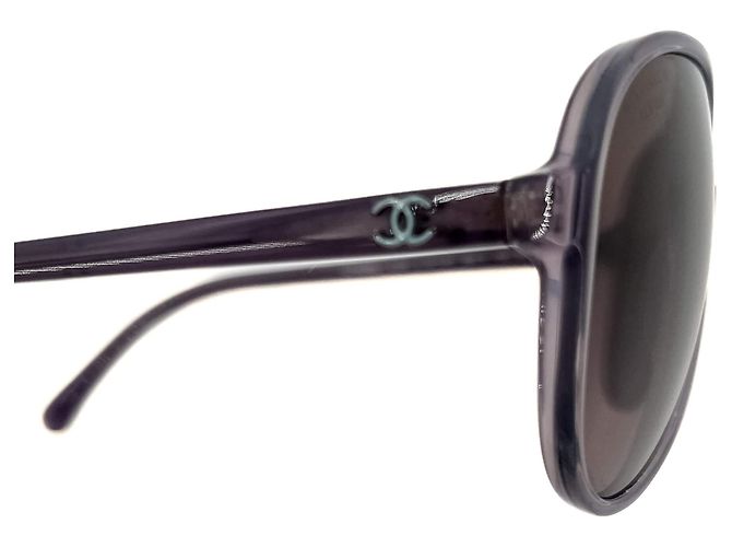 Chanel Pilot-Acetat-Sonnenbrille lila - Ansicht 9