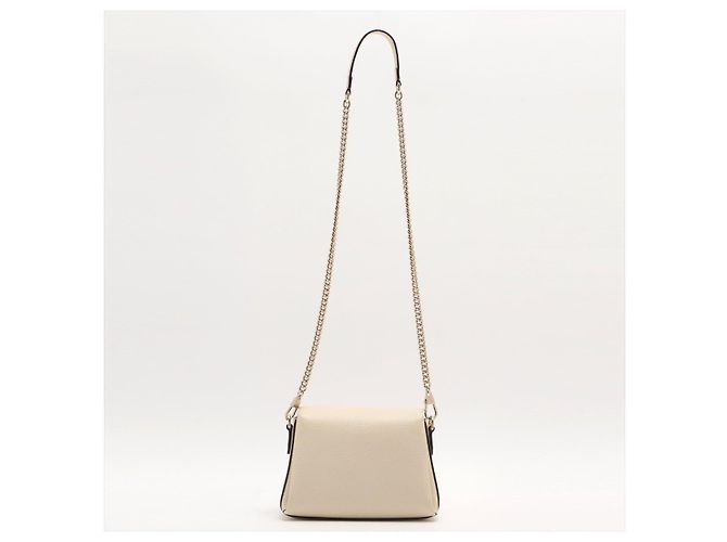 Gucci Bolsa de ombro de couro GG entrelaçado bege - vista 2
