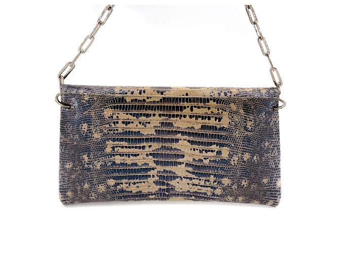 Gucci Pochette Lucertola Marrone - vista 4