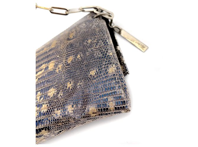 Gucci Pochette Lucertola Marrone - vista 8