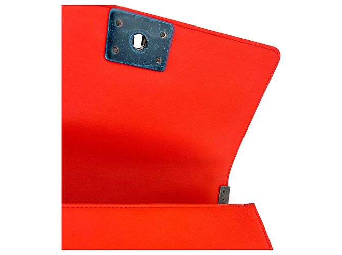 Chanel Boy Chevron Rosso Rutenio Arancione - vista 16