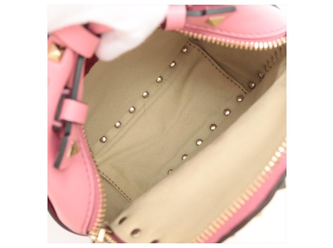 Valentino Garavani Rosa Rockstuds Leder Rucksack Pink - Ansicht 10