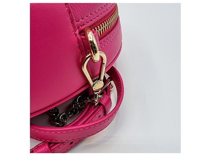 Furla Borsa a tracolla rotonda in pelle rosa Swing Mini - vista 7