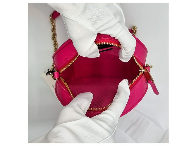 Furla Borsa a tracolla rotonda in pelle rosa Swing Mini - vista 9