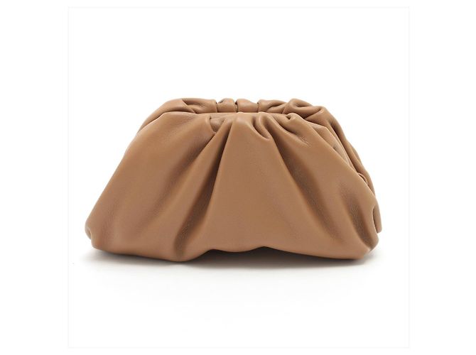 Bottega Veneta Extra Mini Pouch Charm per borsa in pelle marrone Beige - vista 5