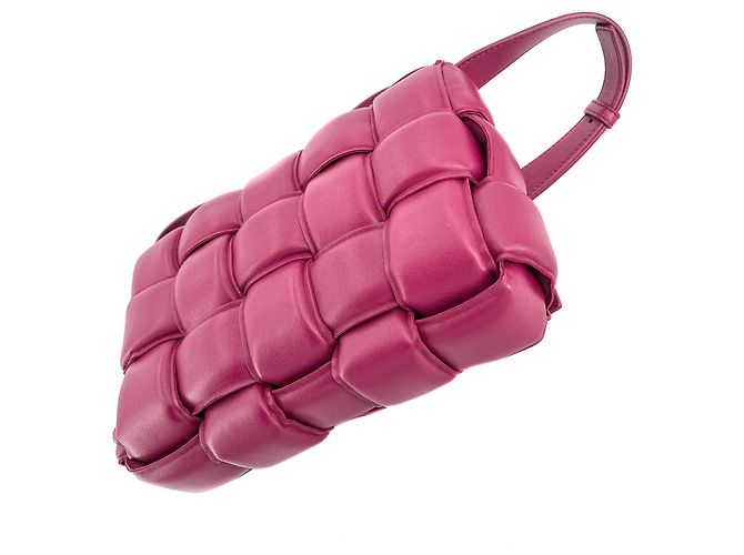 Cassette Bottega Veneta Bolsa de ombro de couro roxa acolchoada Roxo - vista 10