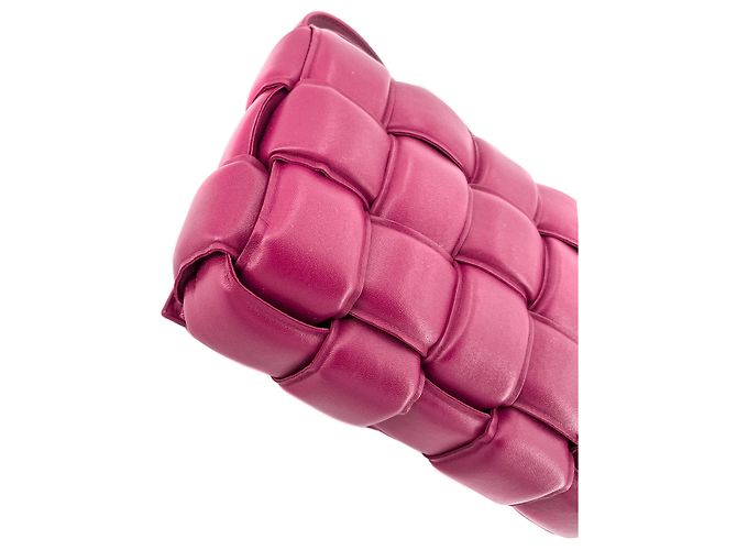Cassette Bottega Veneta Bolsa de ombro de couro roxa acolchoada Roxo - vista 11