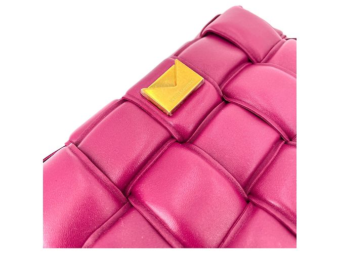 Cassette Bottega Veneta Bolsa de ombro de couro roxa acolchoada Roxo - vista 14