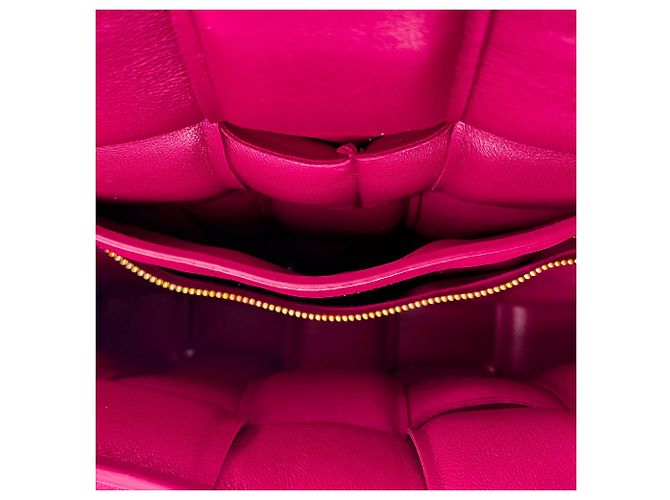 Cassette Bottega Veneta Bolsa de ombro de couro roxa acolchoada Roxo - vista 15