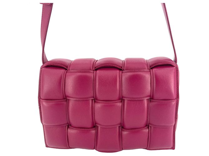 Cassette Bottega Veneta Bolsa de ombro de couro roxa acolchoada Roxo - vista 3