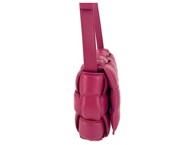 Cassette Bottega Veneta Bolsa de ombro de couro roxa acolchoada Roxo - vista 6