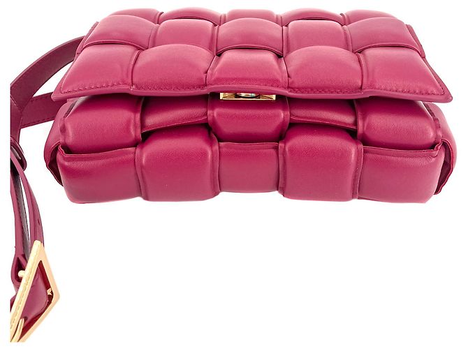 Cassette Bottega Veneta Bolsa de ombro de couro roxa acolchoada Roxo - vista 7