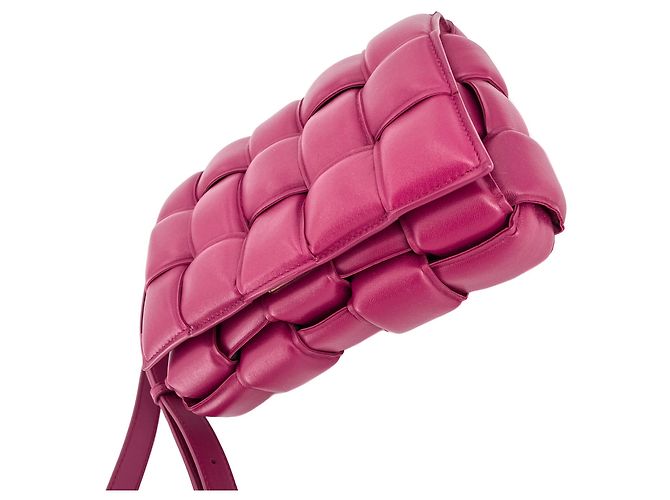Cassette Bottega Veneta Bolsa de ombro de couro roxa acolchoada Roxo - vista 8