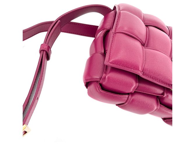 Cassette Bottega Veneta Bolsa de ombro de couro roxa acolchoada Roxo - vista 9