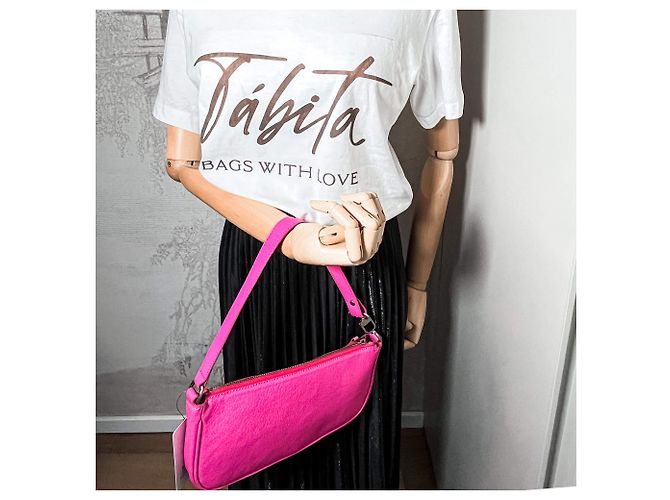 By Far Borsa in pelle rosa Rachel - vista 3