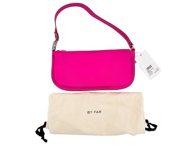By Far Borsa in pelle rosa Rachel - vista 7